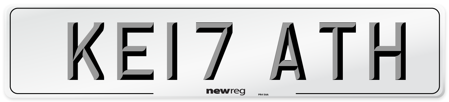 KE17 ATH Number Plate from New Reg